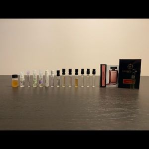 Set of 16 mostly high end perfume samples scents fragrances Jo Malone Le Labo